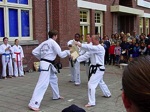 Taekwon Do school ‘Charyot’. Daar slaan ze niet vaak de plank mis. Eerder in tweëen.